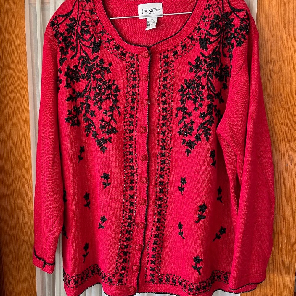 women's button down sweater cardigan 1x